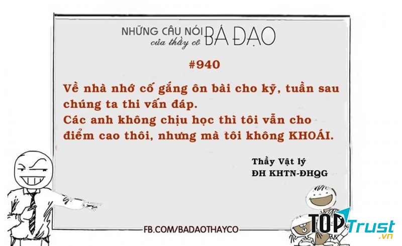 Câu nói bá đạo của thầy cô