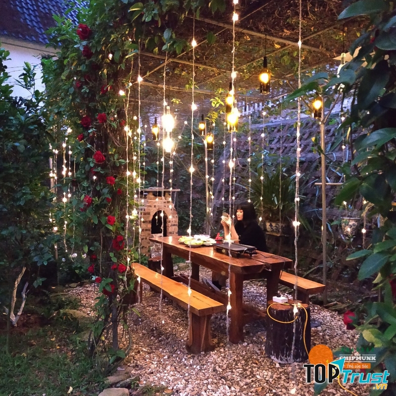 Homestay nằm trên sườn đồi thông