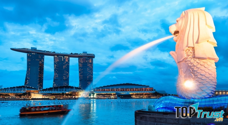 Thành phố Singapore tỏa sáng về đêm