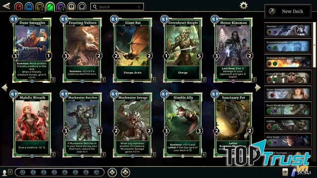 Các thẻ bài trong game