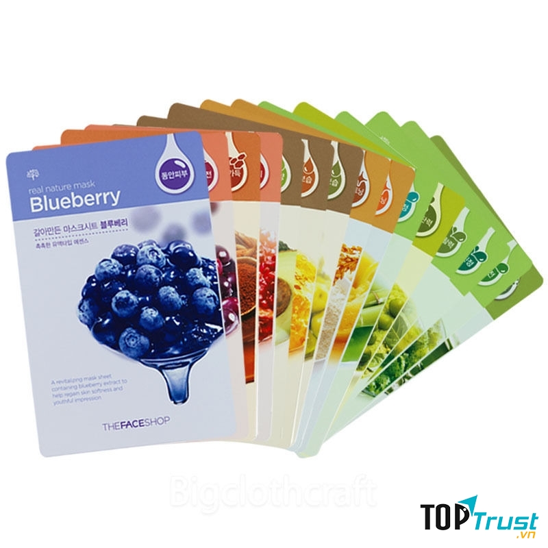 Gồm rất nhiều loại mặt nạ khác nhau cho bạn lựa chọn. Mỗi loại có chứa thành phần riêng biệt phù hợp với từng loại da