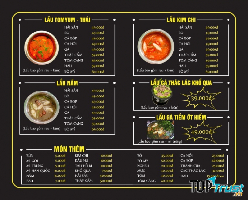 Menu The Hotpot