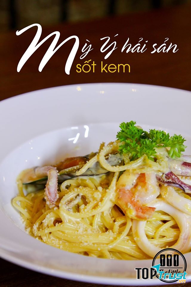 Mỳ Ý hải sản sốt kem được chế biến từ các nguyên liệu nhập khẩu từ châu Âu