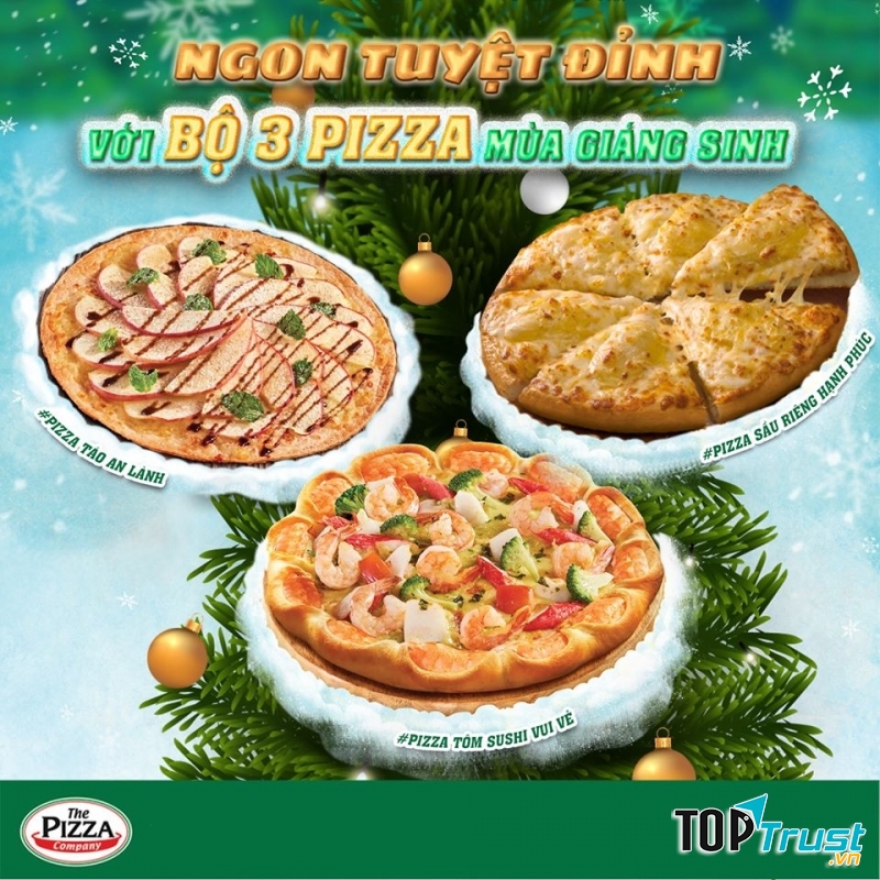 Bộ ba pizza mùa Giáng Sinh của The Pizza Company