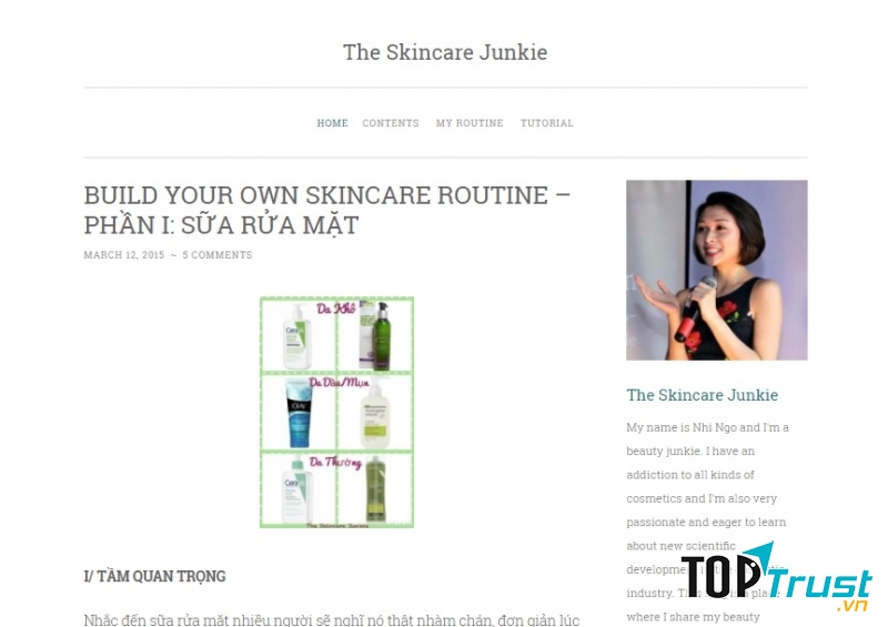 Trang Web chính thức của The skincare Junkie