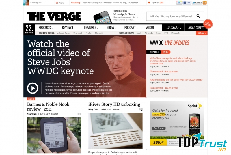The Verge giúp bạn có cái nhìn tổng quan về Thế giới công nghệ.
