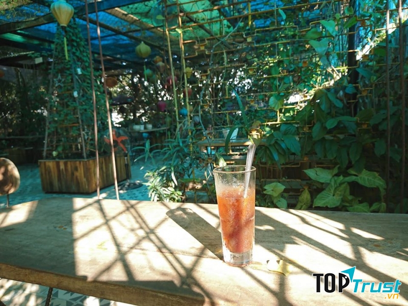 Lấy không gian thiên nhiên là chủ đạo, quán Thềm xưa Cafe đường Số 9, TT Bến Lức, Bến Lức, Long An để lại dấu ấn khó quên