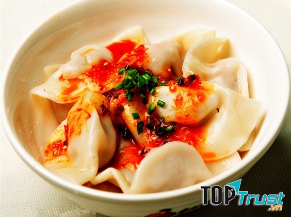 Món sủi cảo thơm ngon.