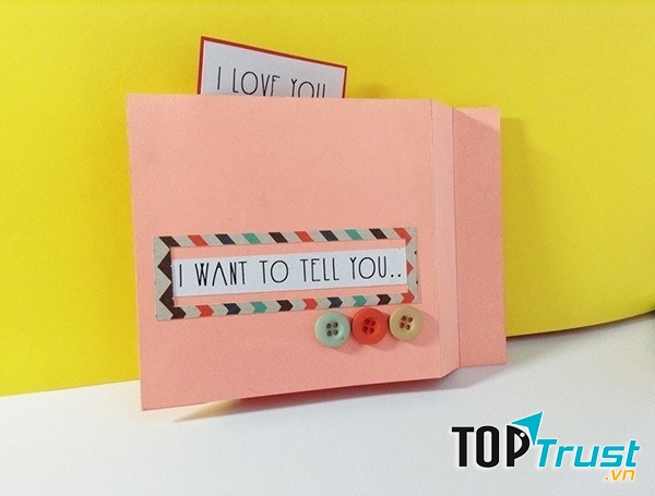 Một tấm thiệp handmade đáng yêu cho Valentine