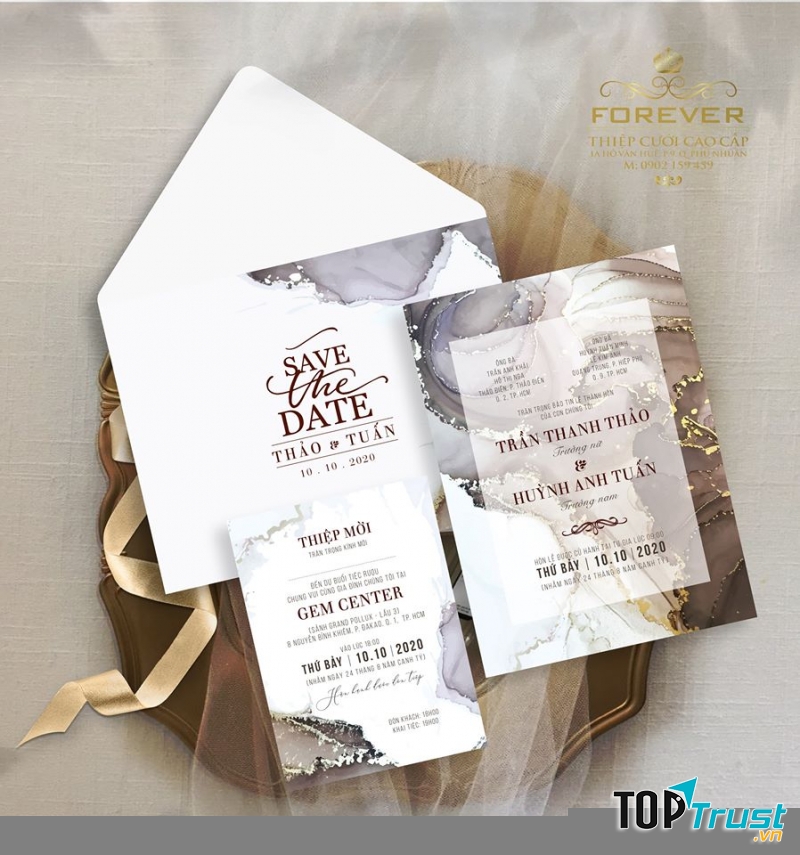 Thiệp Cưới Cao Cấp  Forever