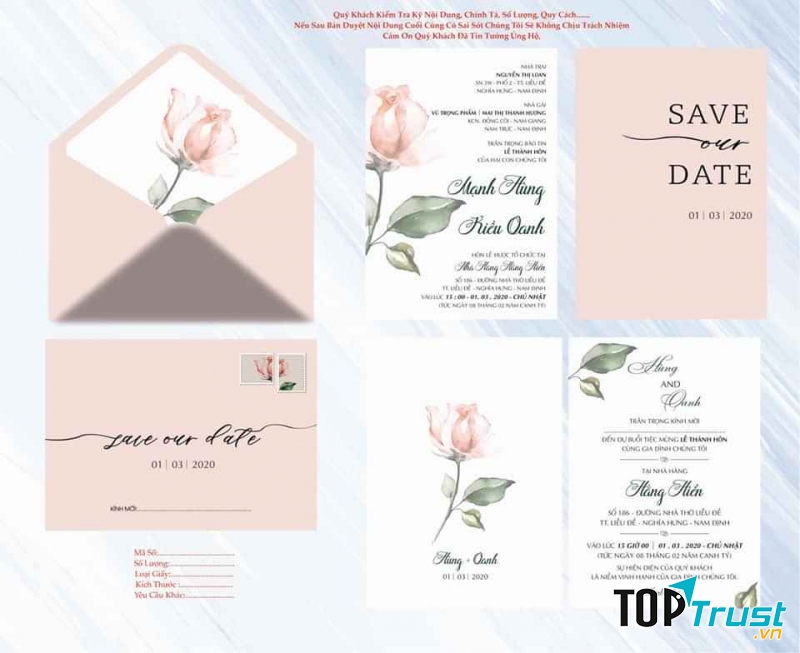 Thiệp Cưới Chúc Nghĩa