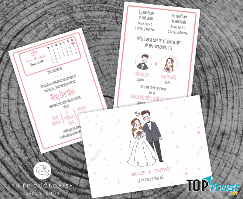 Thiệp Cưới Daisy