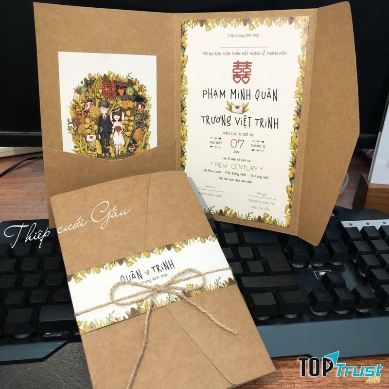 Thiệp cưới Gấu