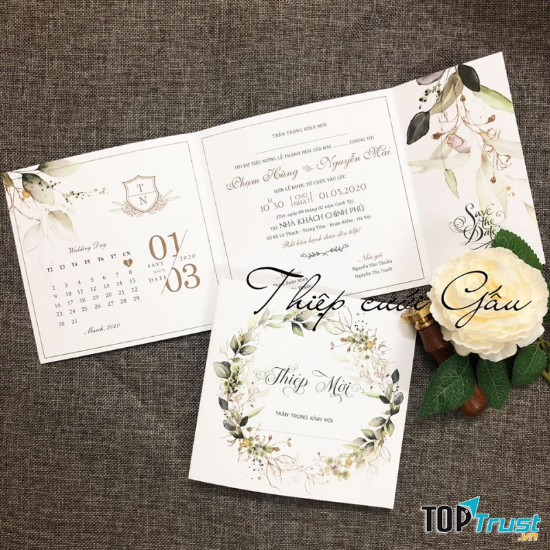 Thiệp cưới Gấu