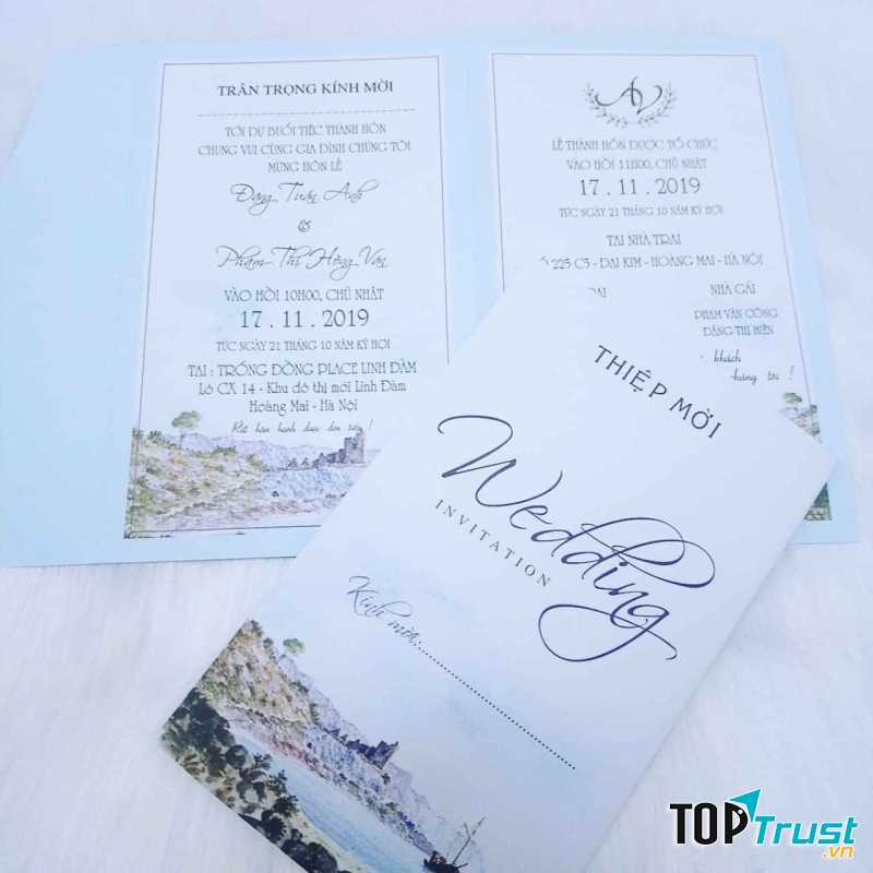 THIỆP CƯỚI HOÀNG HUẤN