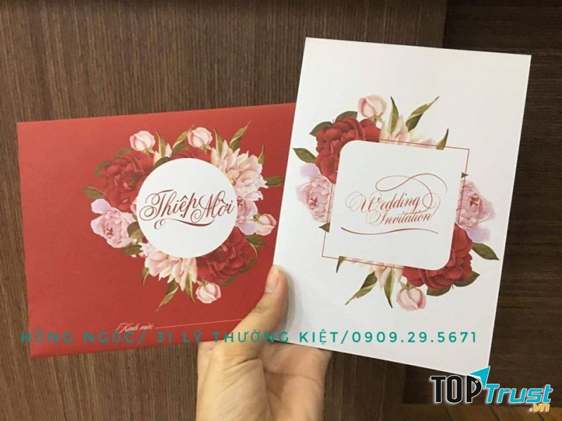 Thiệp Cưới Hồng Ngọc