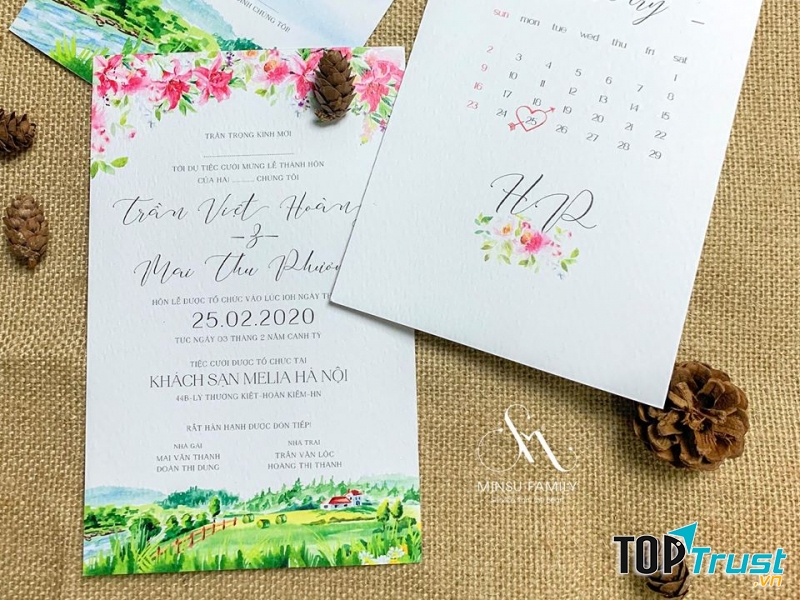 Thiệp cưới Minsu