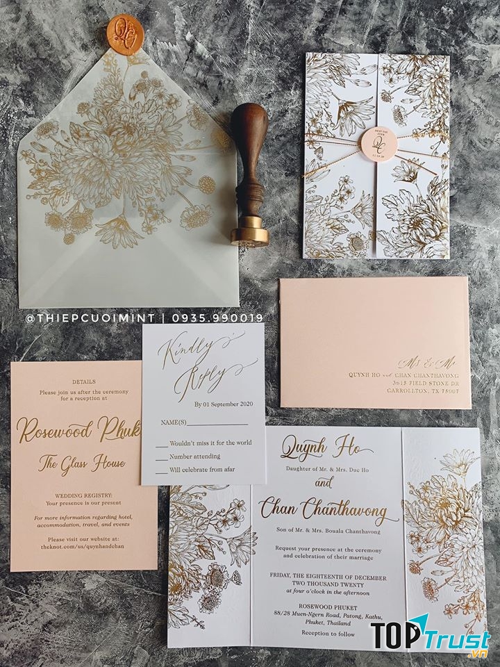 Thiệp Cưới Mint - Wedding Invitation