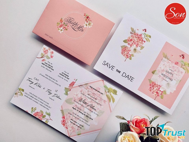 Thiệp Cưới Son