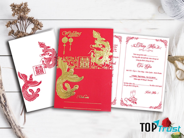 Thiệp cưới Song Hỷ