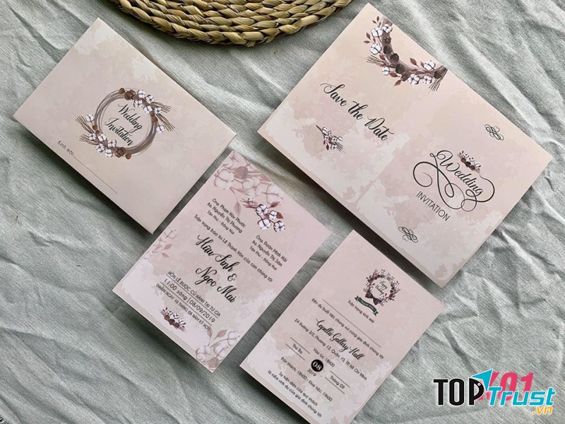 Thiệp cưới Tâm Giao