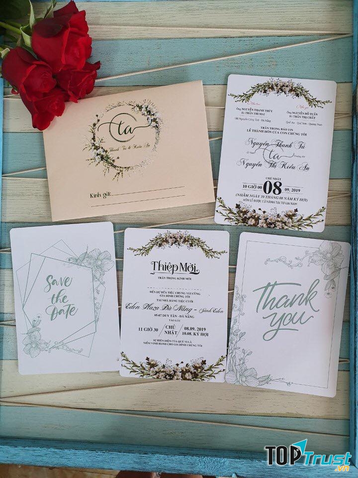 Thiệp cưới Tâm Giao