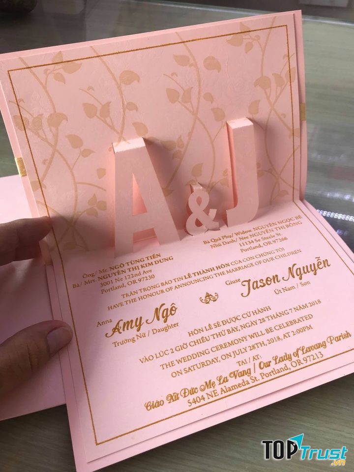 Thiệp cưới Thiên Trúc