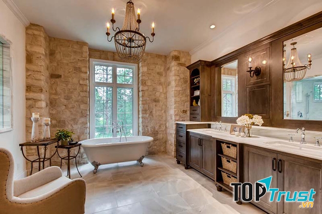 Thiết kế nhà tắm phong cách Địa Trung Hải: vẻ đẹp trang nhã, sang trọng