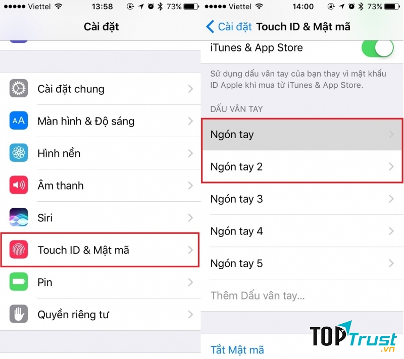 Sử dụng hết các ngón tay