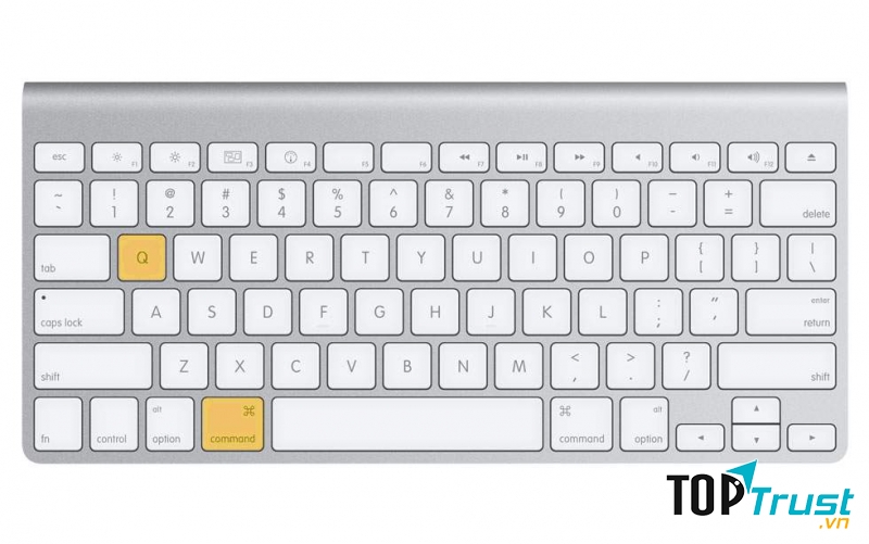 Dùng combo phím Command + Q để thoát hoàn toàn ứng dụng