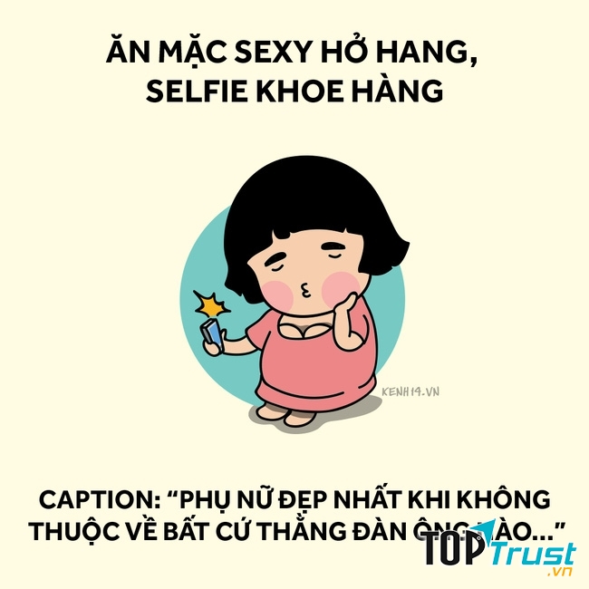 Ăn mặc hở hang selfie