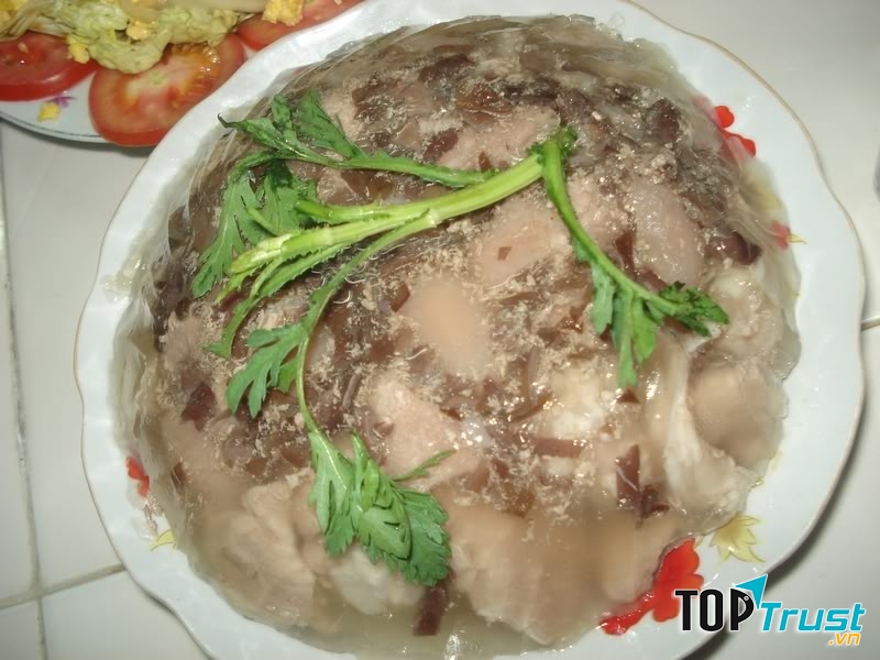 Thịt đông cho ngày Tết.