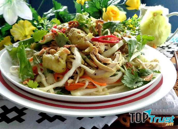 Thịt gà xé chua ngọt