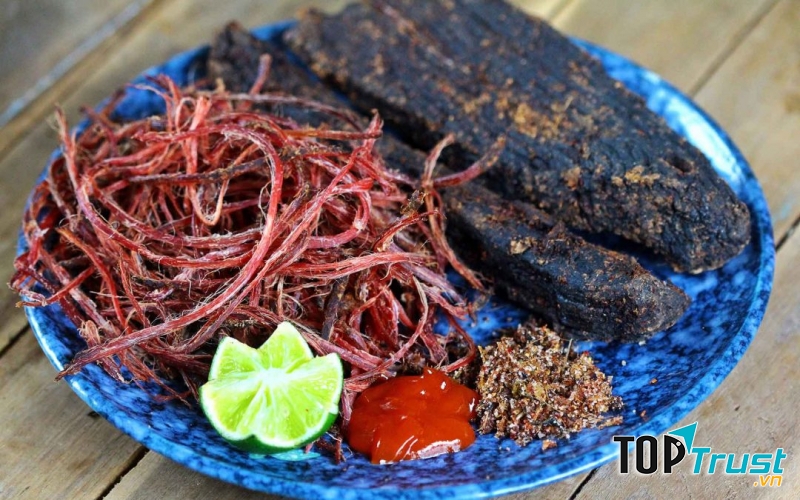 Hình ảnh món thịt gác bếp