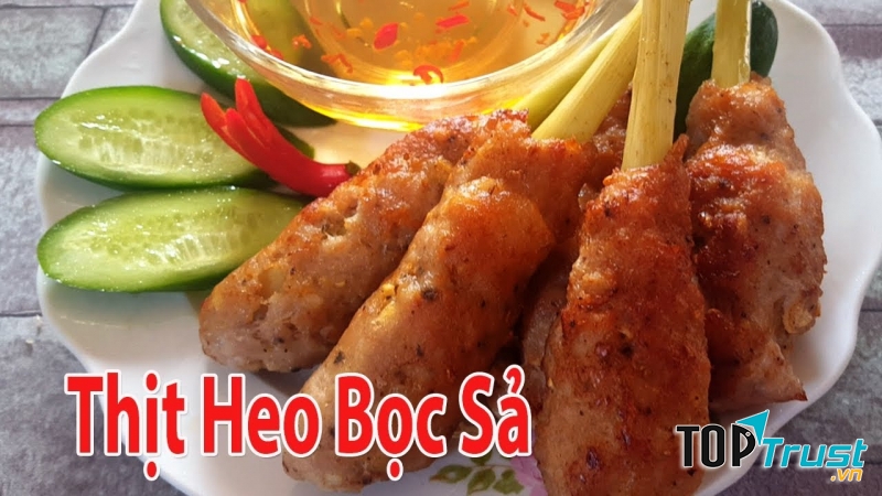 Thịt heo bọc sả chiên giòn