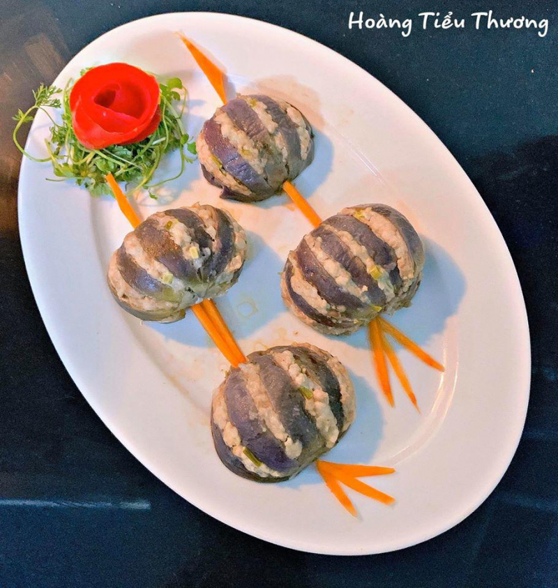 Thịt heo xay nhồi cà tím