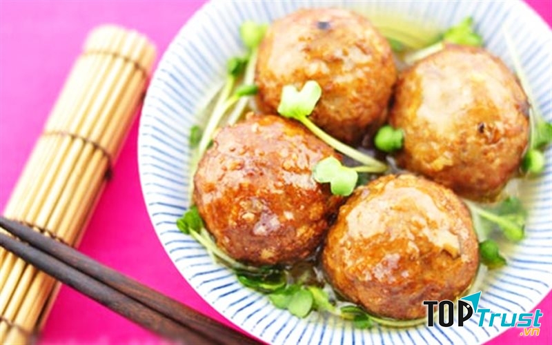 Thịt viên nấm sốt dứa