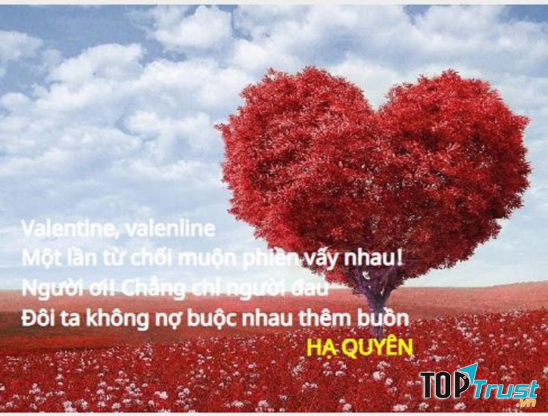 Thơ hay Valentine's day