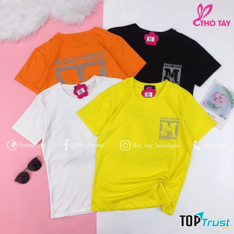 Áo thun đính đá thời thượng