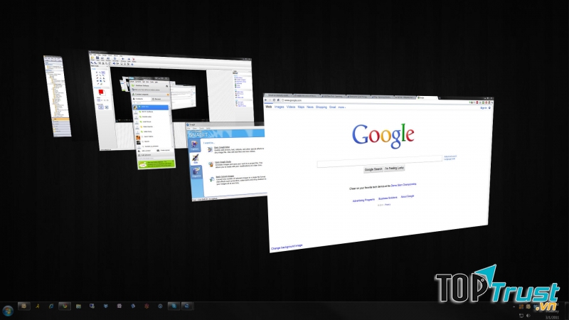 Windows + Tab giúp bạn hoán đổi chương trình nhanh chóng