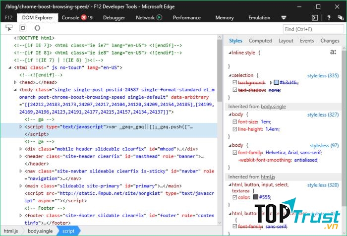 Chỉnh sửa trình duyệt Chrome