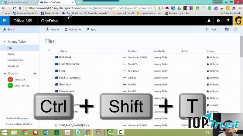 Mở lại toàn bộ tab trình duyệt