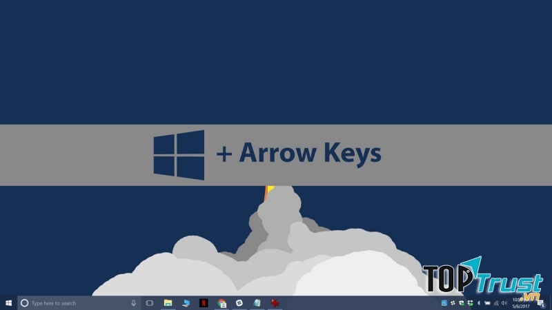 Thao tác phím Windows với các phím mũi tên