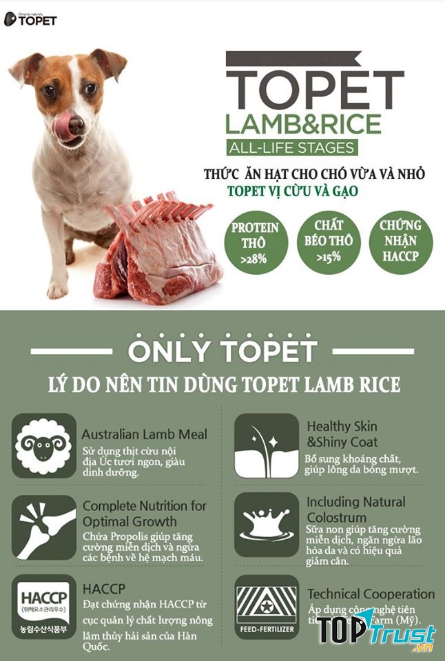 Thức ăn cho chó Topet