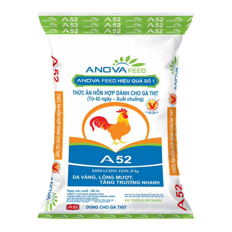 Thức ăn hỗn hợp cho gà thịt (từ 42 ngày tuổi đến xuất chuồng)