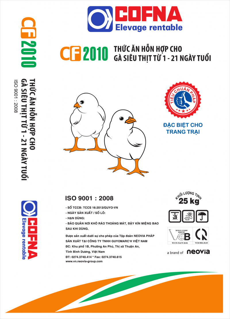 Thức ăn cho gà con Cofna