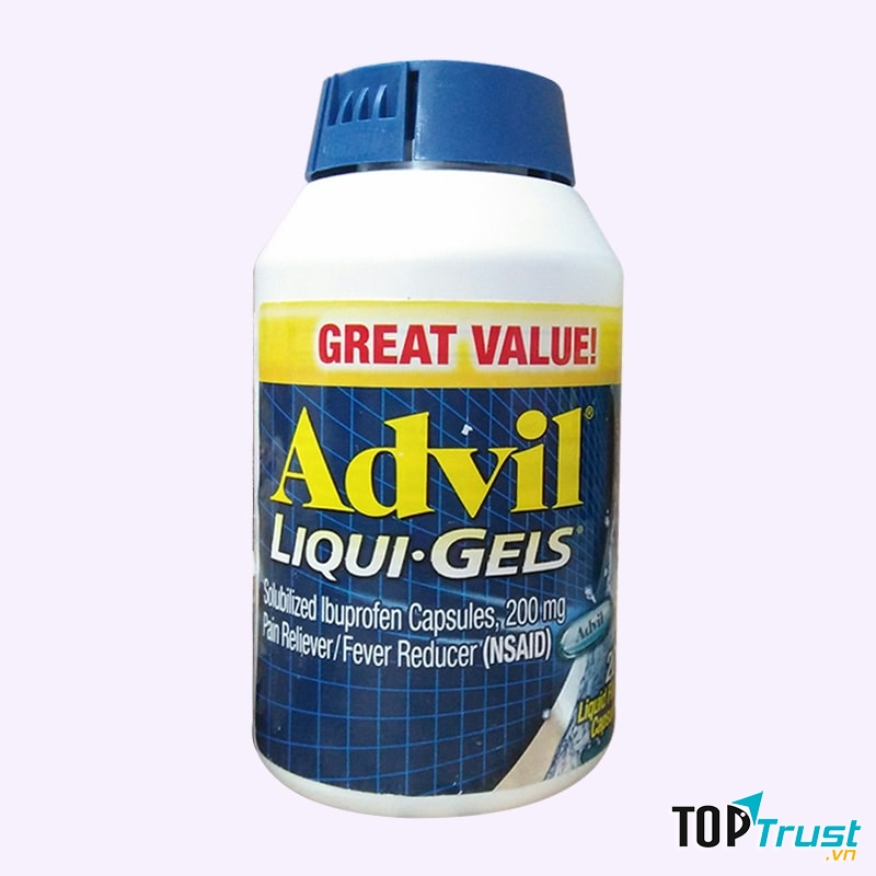 Thực phẩm chức năng Viên uống giảm đau Advil Liqui Gels 200mg hộp 200 viên của Mỹ