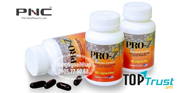 Thực phẩm chức năng Viên Uống Pro Z Gold Glucose Control Hỗ Trợ Người Bị Tiểu Đường