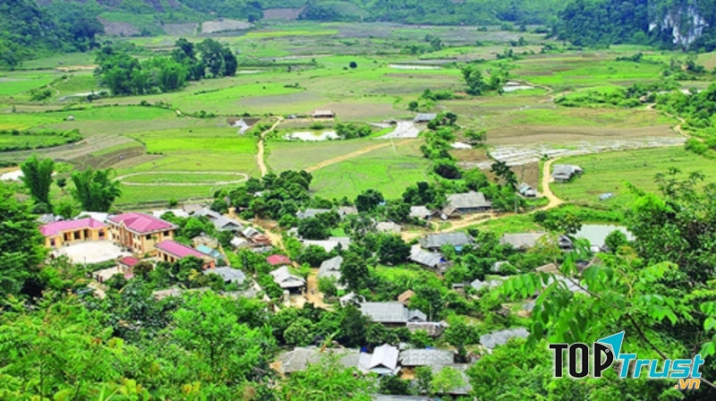 Khu vực dân sinh sống ở thung lũng