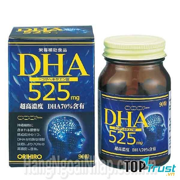 Thực phẩm chức năng Thuốc Bổ Não Dha Orihiro 525mg 90 Viên chính hãng Của Nhật